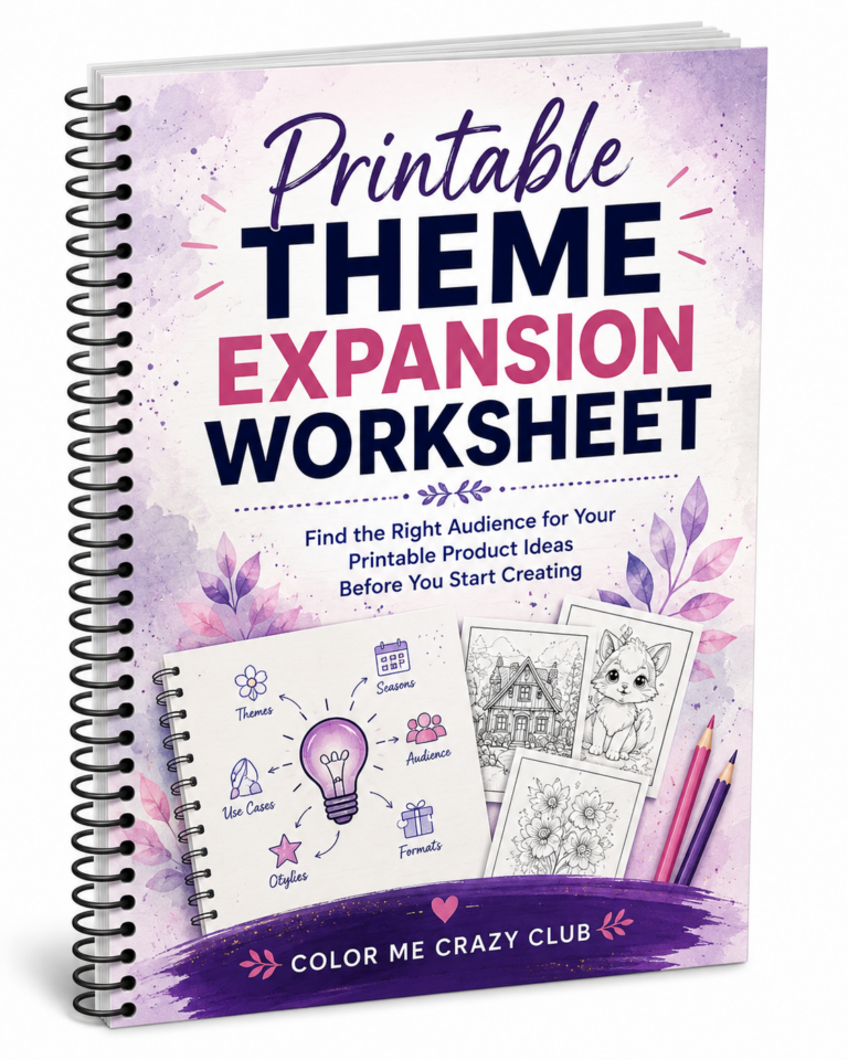 Printable Theme Expansion Worksheet for developing product ideas into related themes and variations