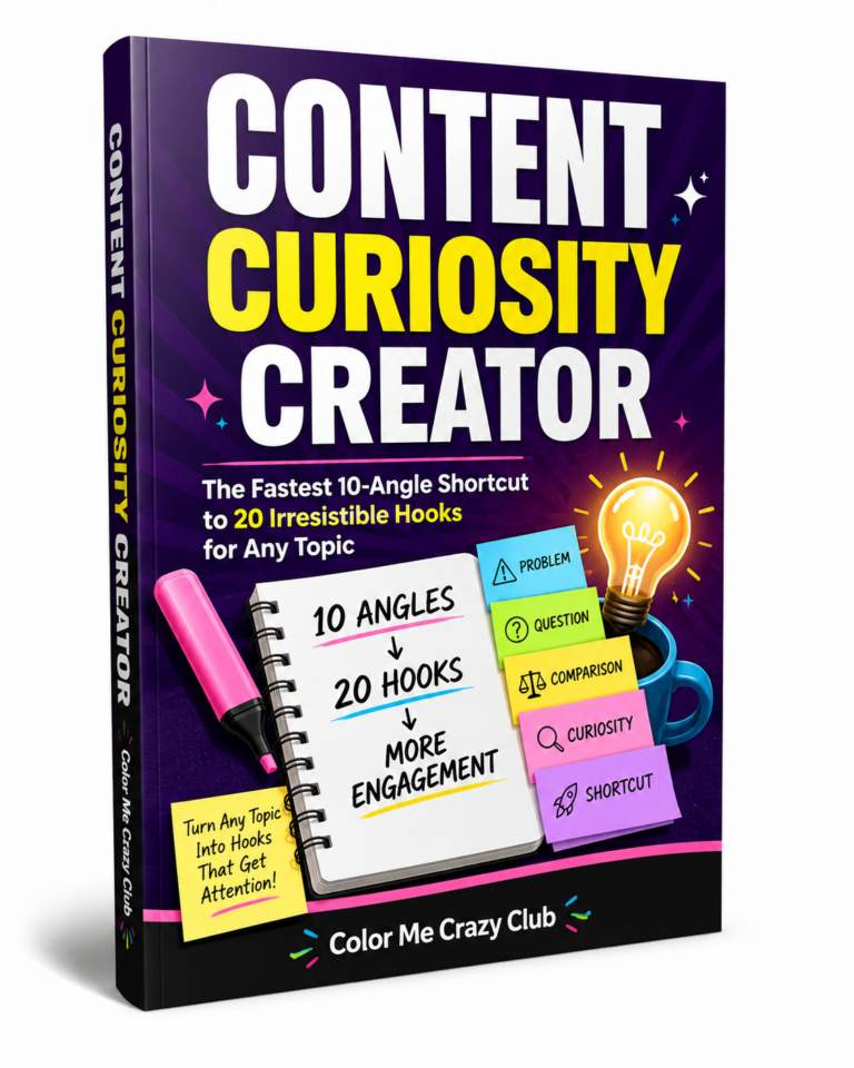 Content Curiosity Creator free resource for turning topics into engaging content hooks